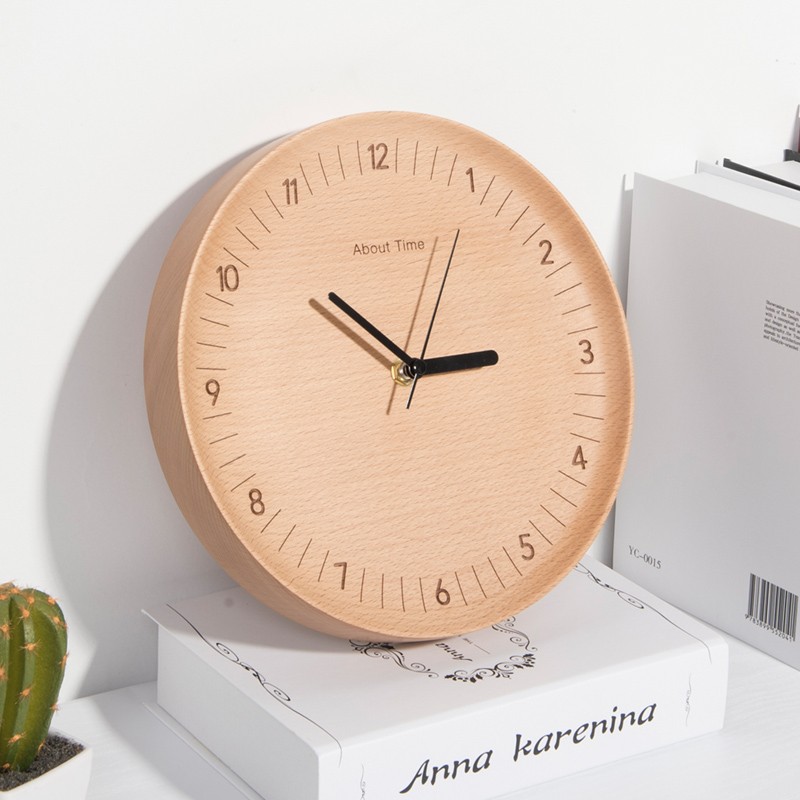 Japanese Minimalist Lifestyle - Japanese-style Log Color Wall Clock Italian