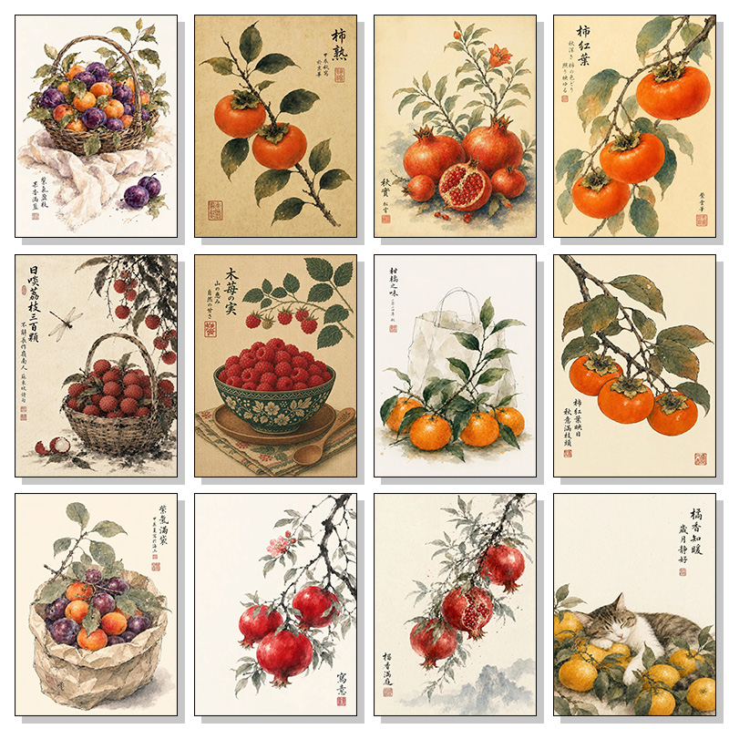 Japanese Fruit Posters Vintage - Japanese Minimalist Lifestyle avis et prix