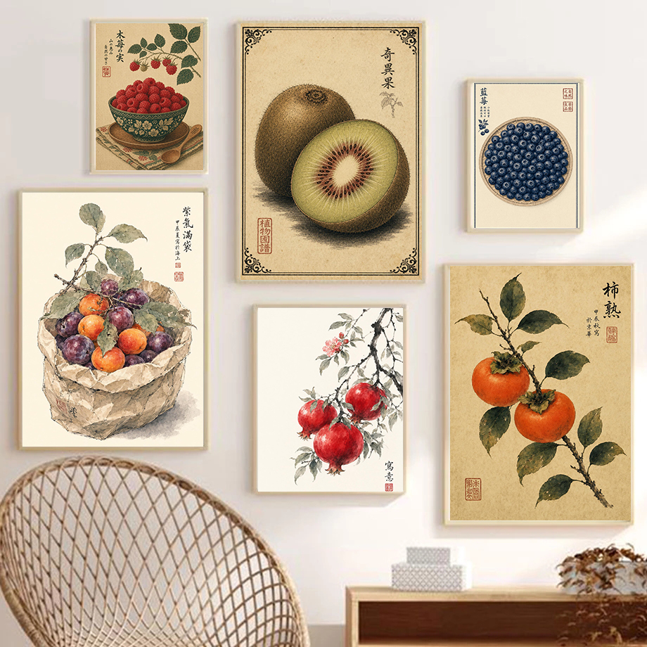Japanese Fruit Posters Vintage - Japanese Minimalist Lifestyle avis et prix