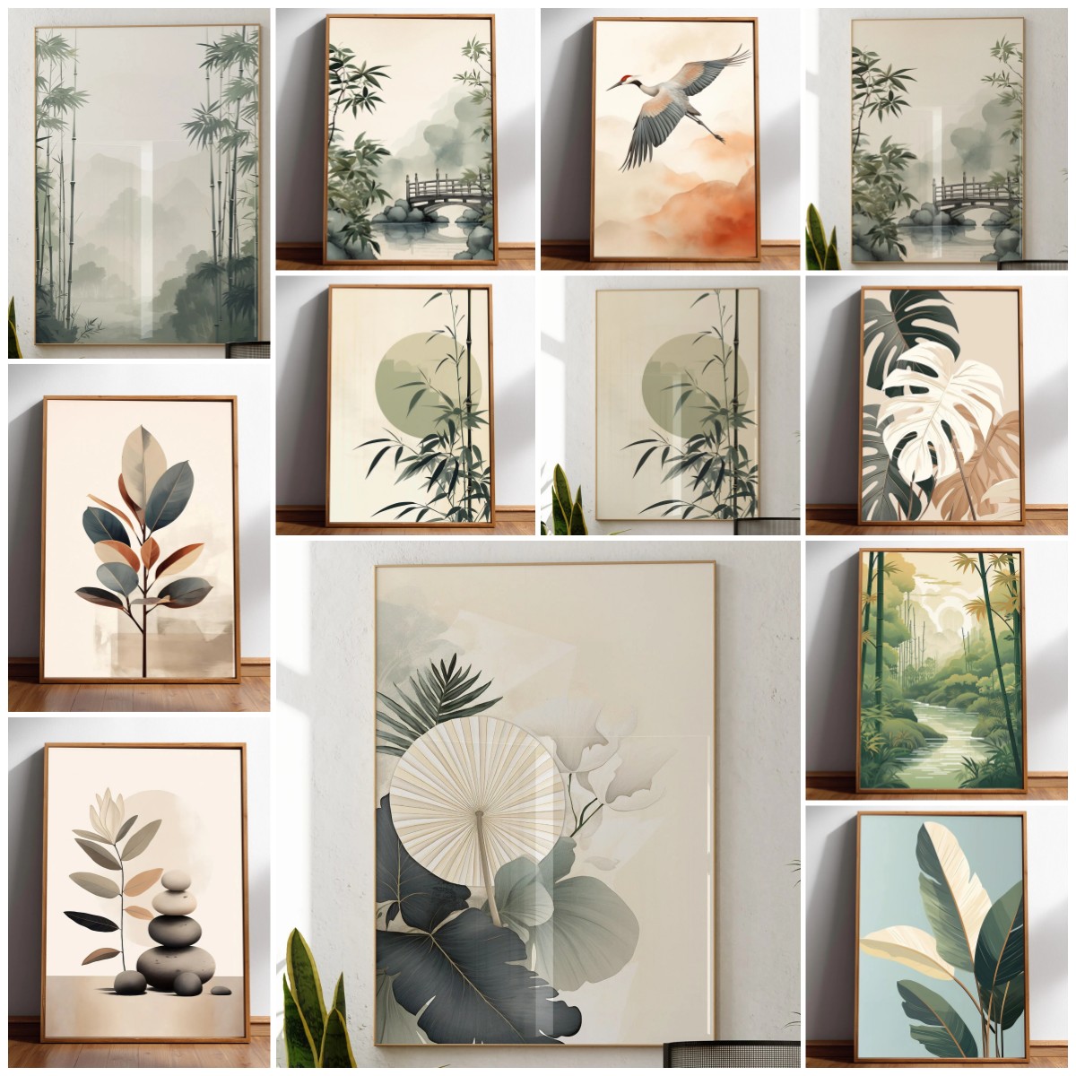 Japandi Wall Art Minimal Botan - Japanese Minimalist Lifestyle avis et prix