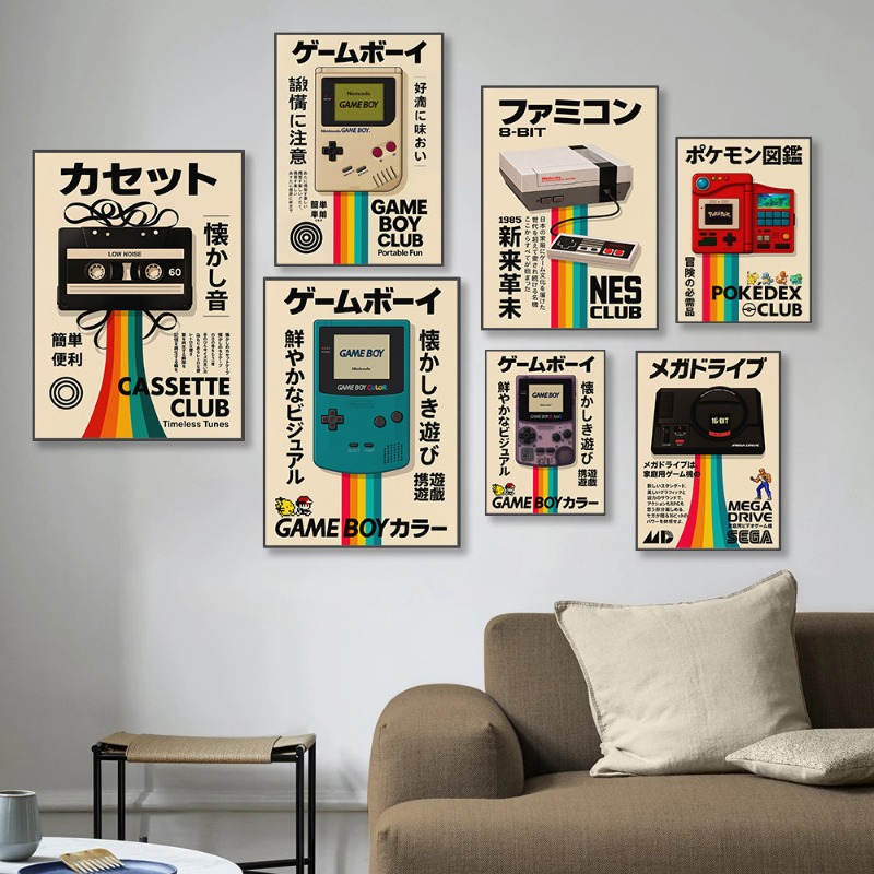 Retro Gaming Poster Japanese T - Japanese Minimalist Lifestyle avis et prix