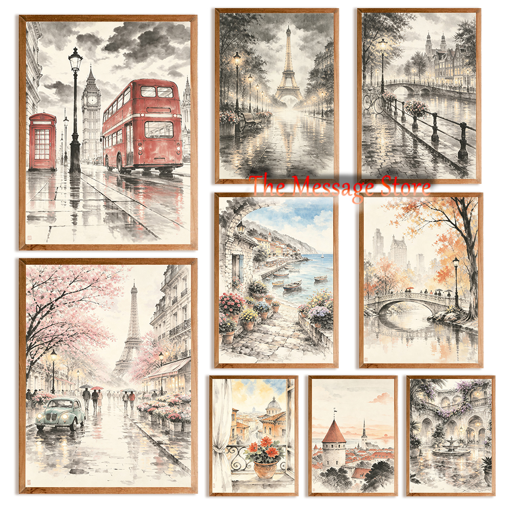 European Cities Traveling Art  - Japanese Minimalist Lifestyle avis et prix