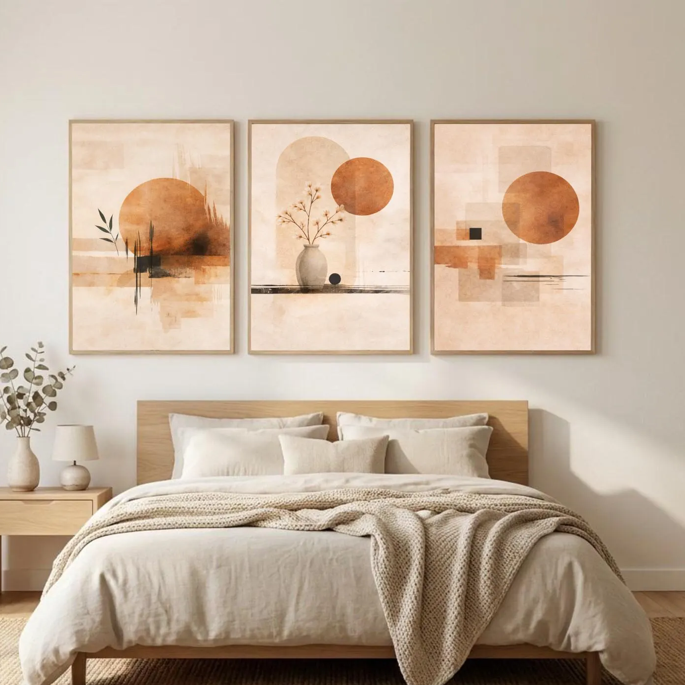 3PCS  Neutral Abstract Sun Pos - Japanese Minimalist Lifestyle avis et prix