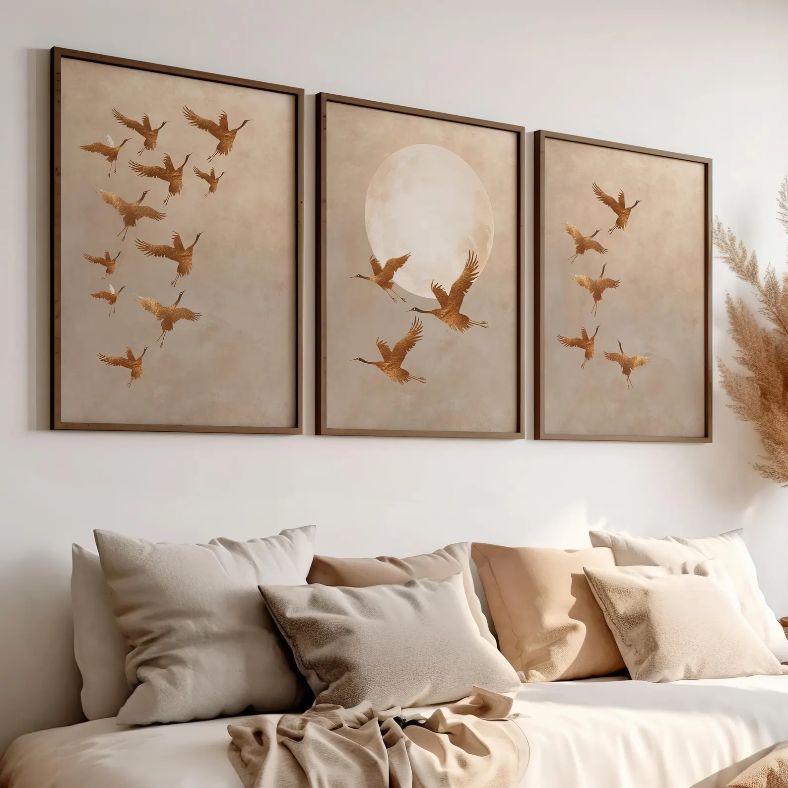 3PCS Golden Cranes Japanese Po - Japanese Minimalist Lifestyle avis et prix